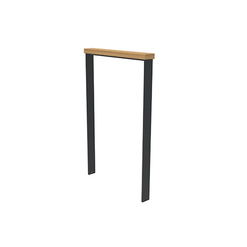 Anlehnbügel Quadri m. Auflage aus Iroko ortsfest Produktbild