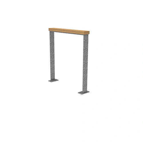 Anlehnbügel Quadri m. Auflage aus Iroko FP0 Produktbild FV S