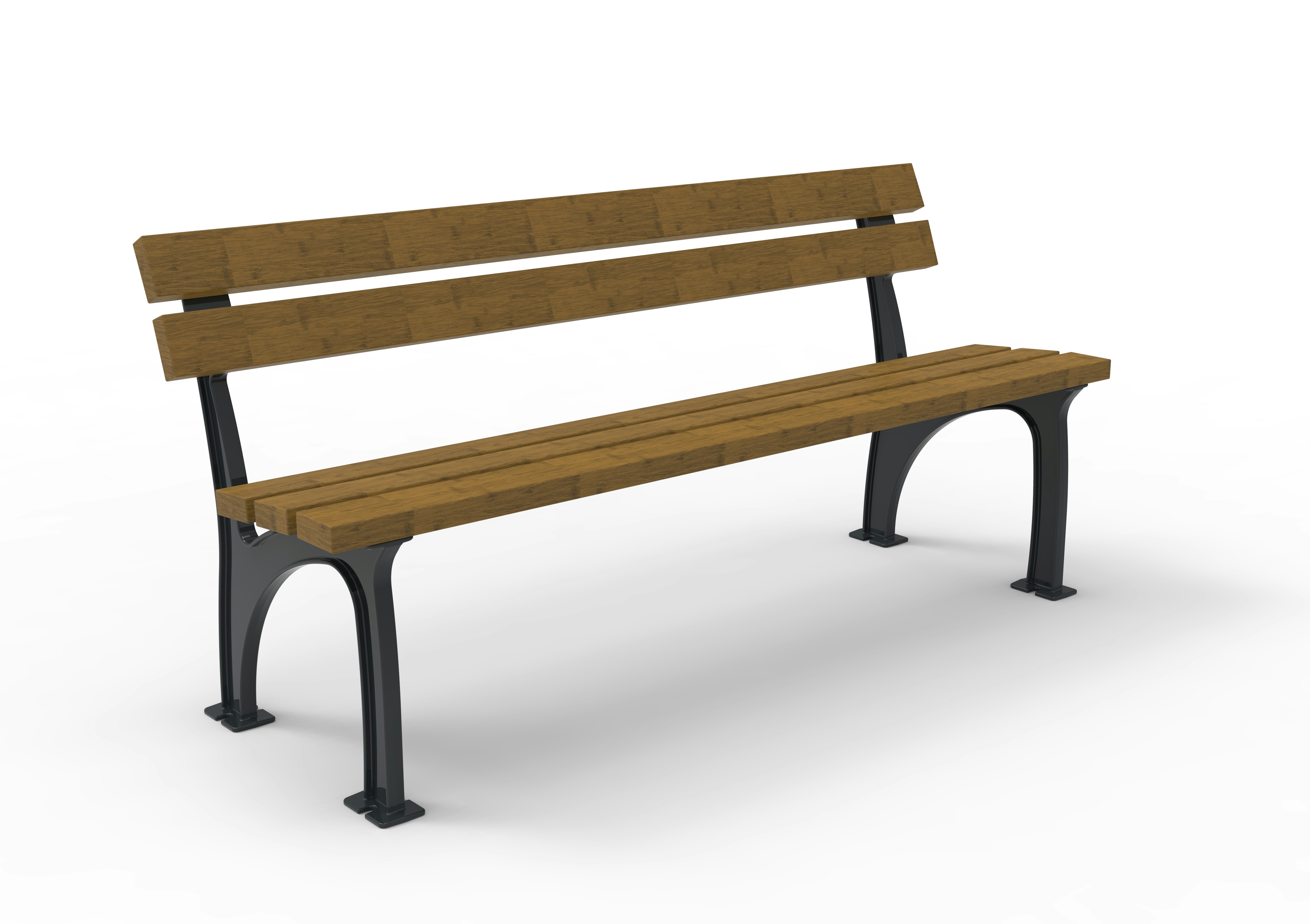 Bank Eterna mit Bambusbelattung Savanna und Rückenlehne - mobil Produktbild