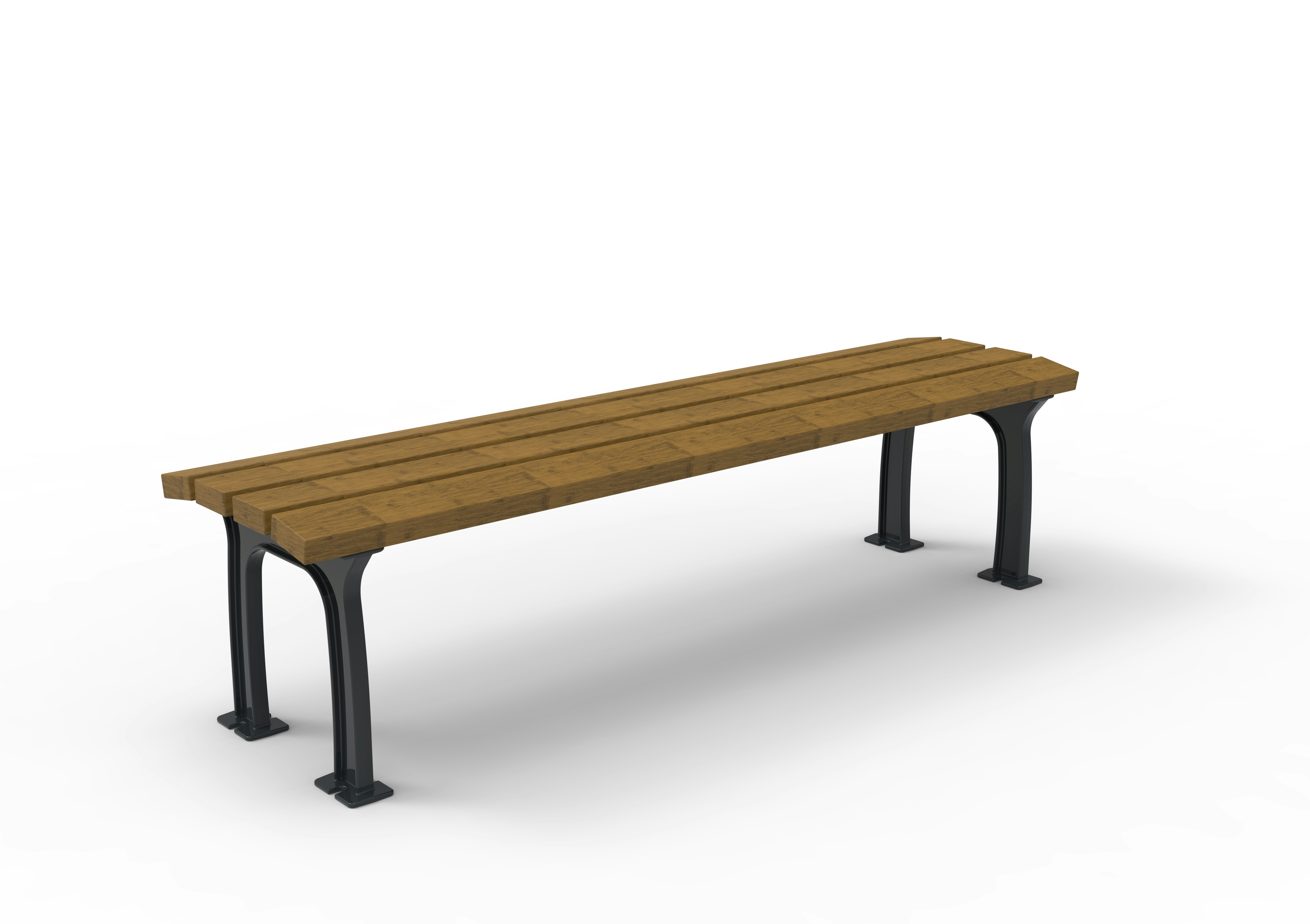 Bank Eterna mit Bambusbelattung Savanna ohne Rückenlehne - mobil Produktbild