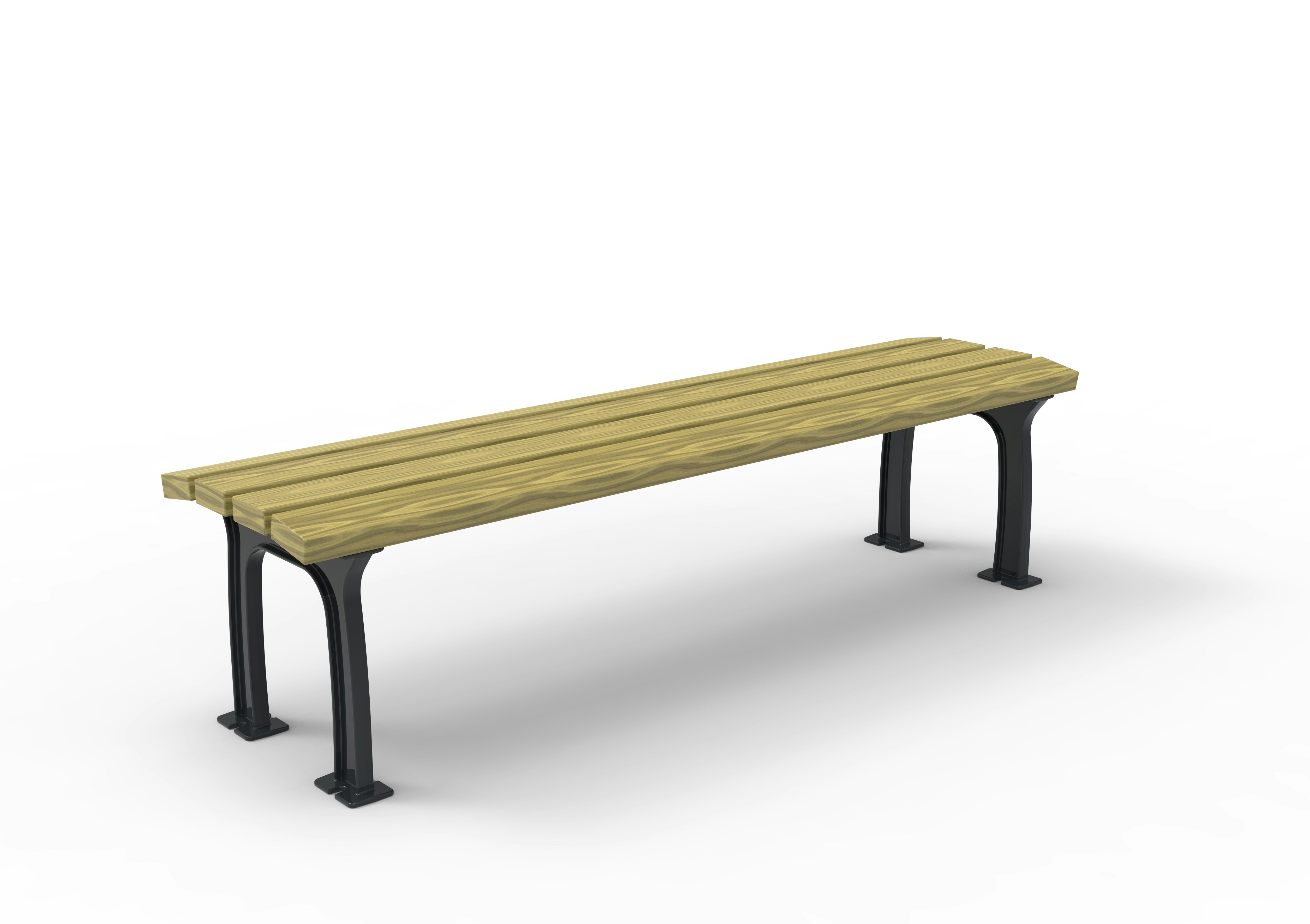 Bank Eterna mit Robinienbelattung ohne Rückenlehne - mobil Produktbild