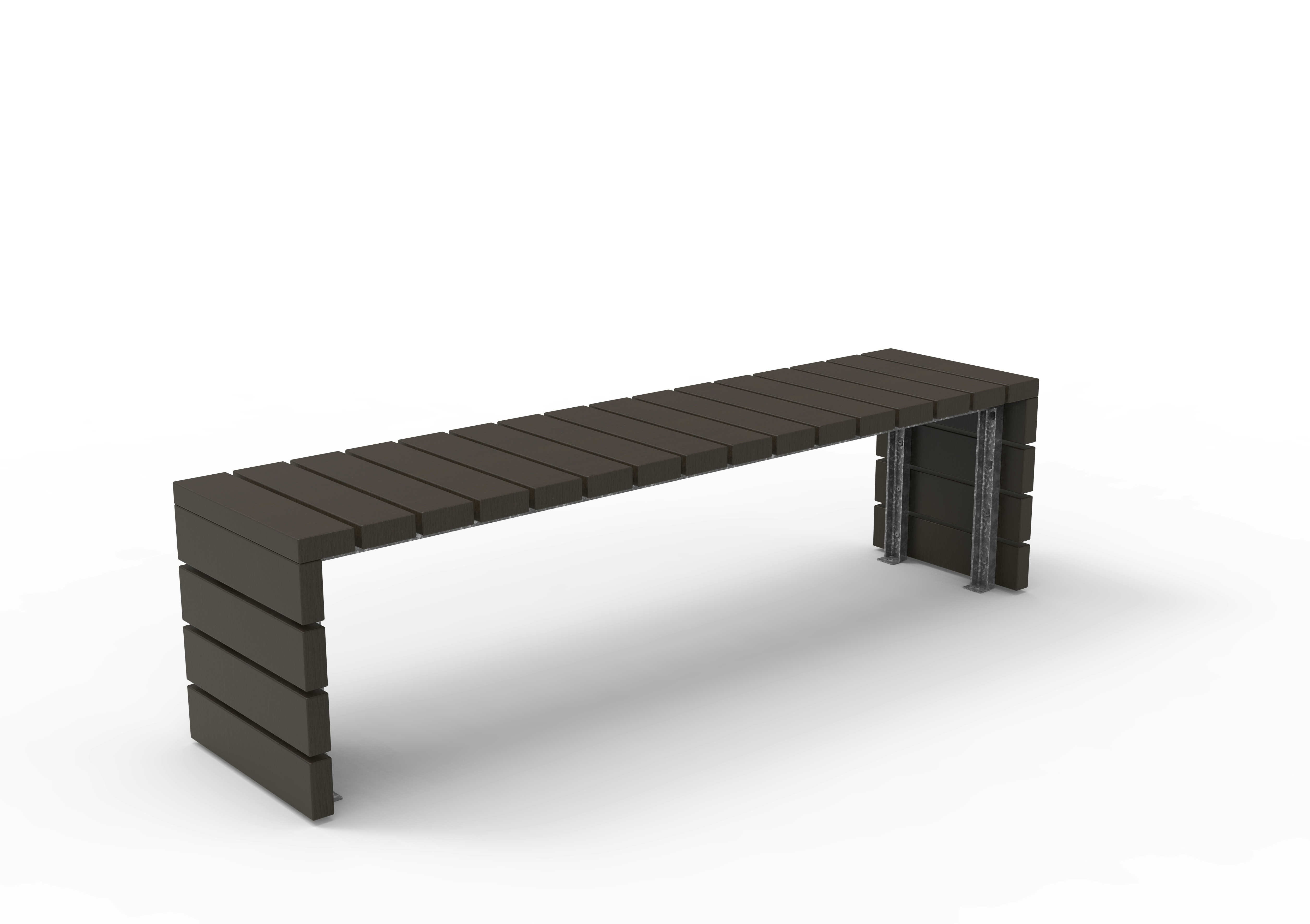 Bank Via mit Bambusbelattung Dunkel Produktbild