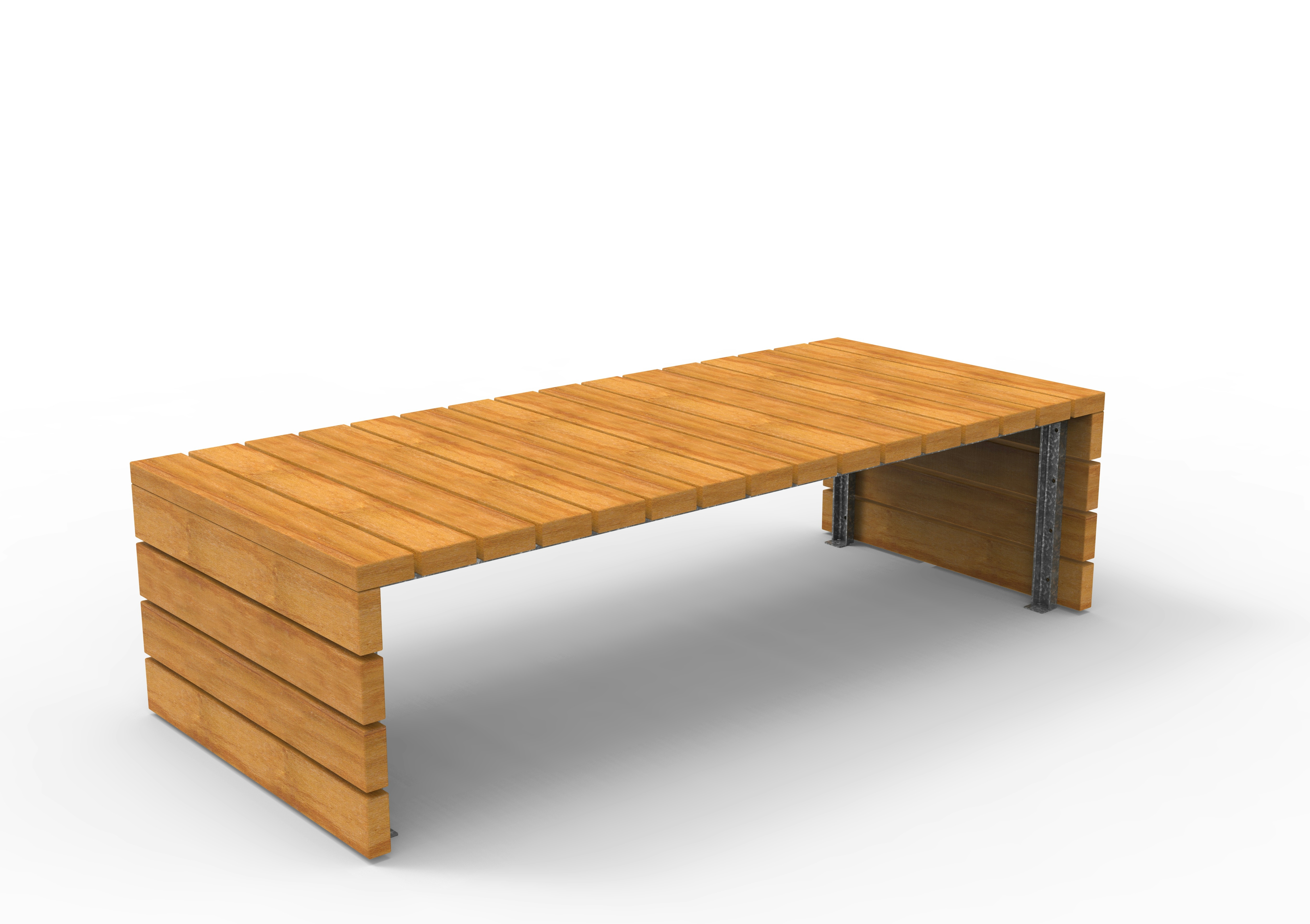 Doppelbank Via mit Irokobelattung Produktbild