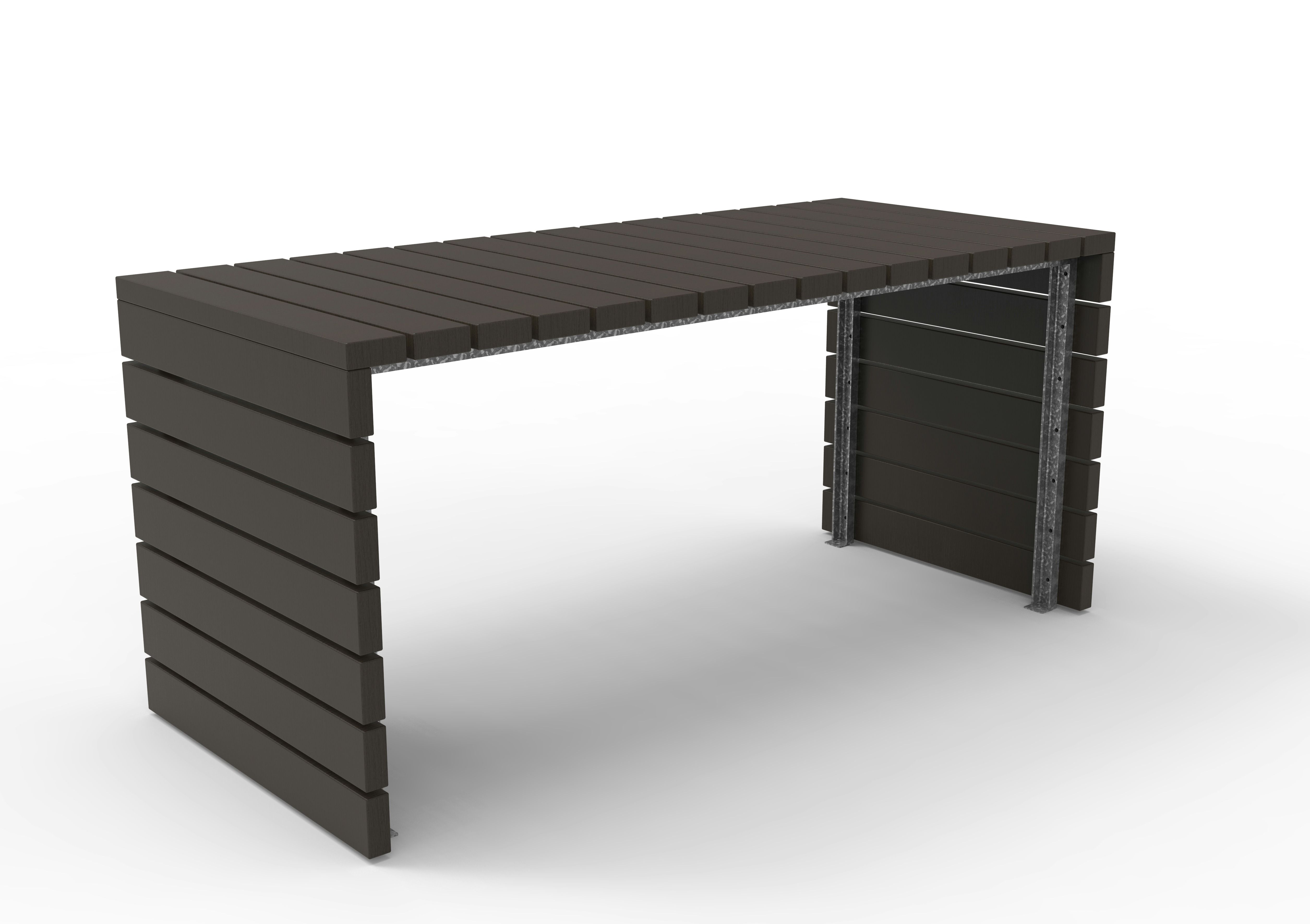 Tisch Via mit Bambusbelattung Dunkel Produktbild FV S