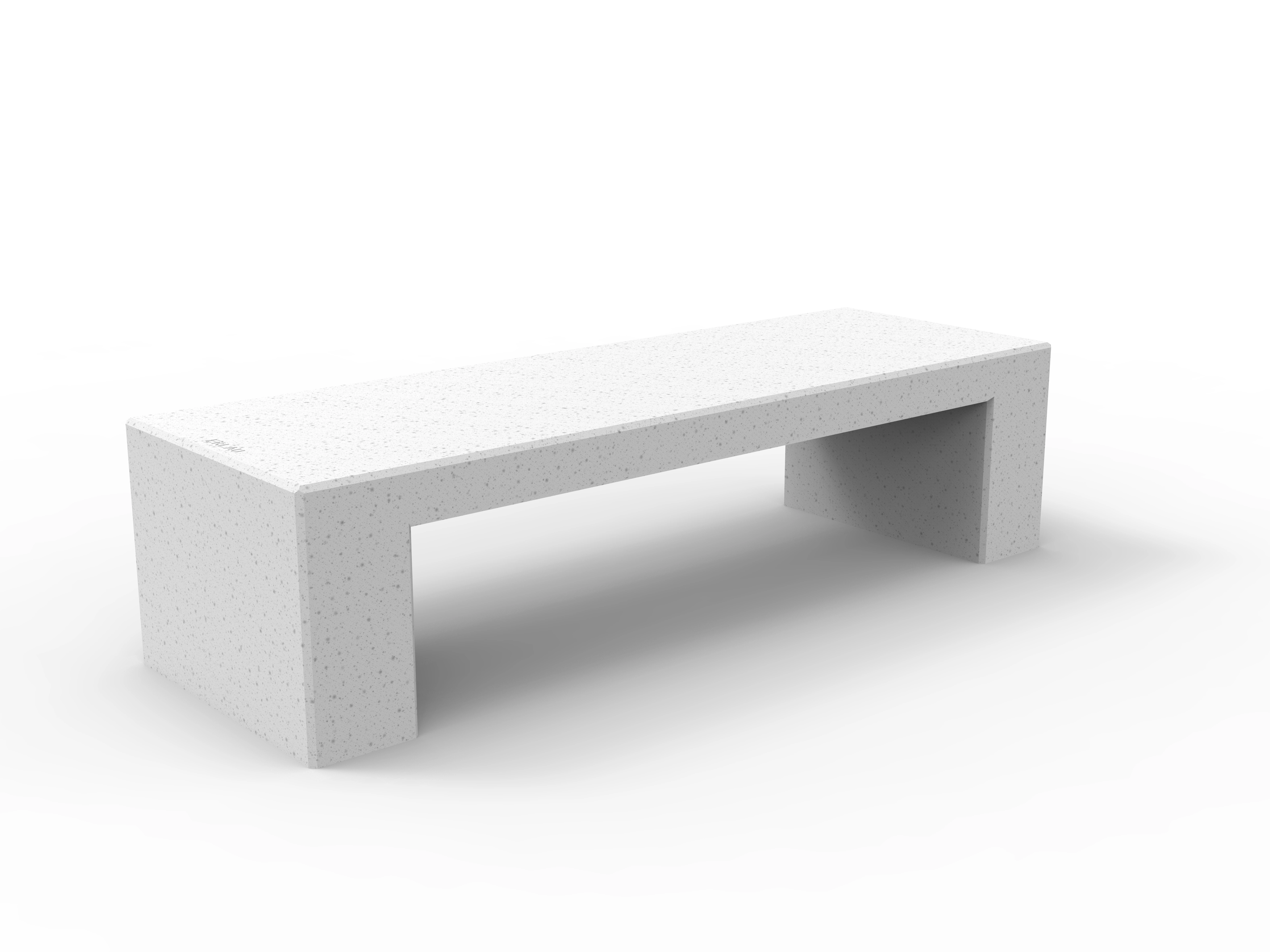 Bench Urbano Cube Concrete white Product image