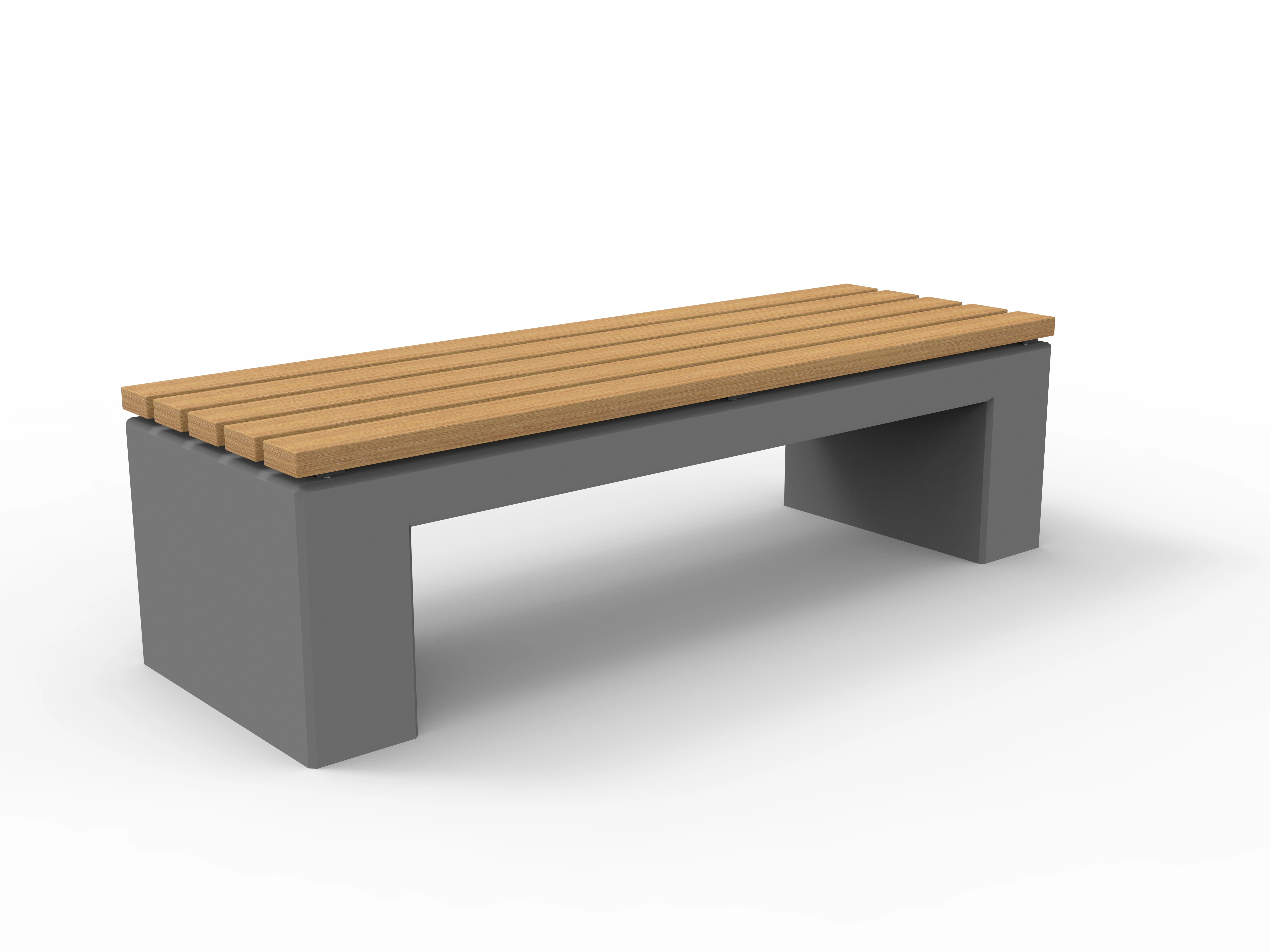 Bench Urbano Cube Concrete grey, Iroko Product image FV S