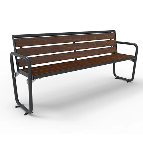 Bench Primavera Style with Armrest and Backrest - Recycled Plastic Product image
