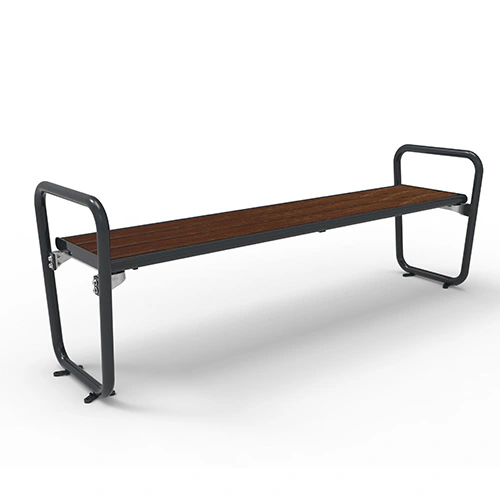 Bench Primavera Style with Armrest without Backrest - Recycled Plastic Product image