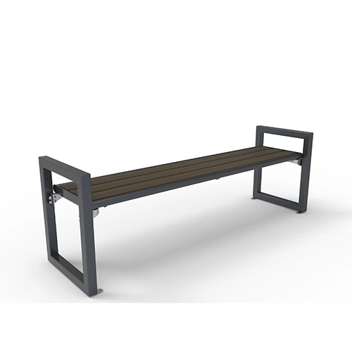 Bench Strada Style with dark bamboo slats without backrest Product image