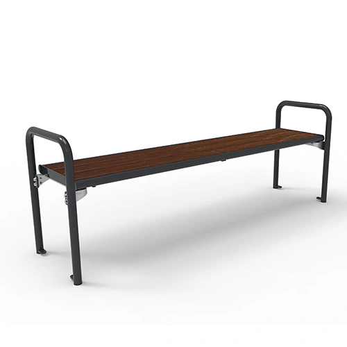 Bench Charisma Style without Backrest with Recycling Plastic Slats - mobile Product image