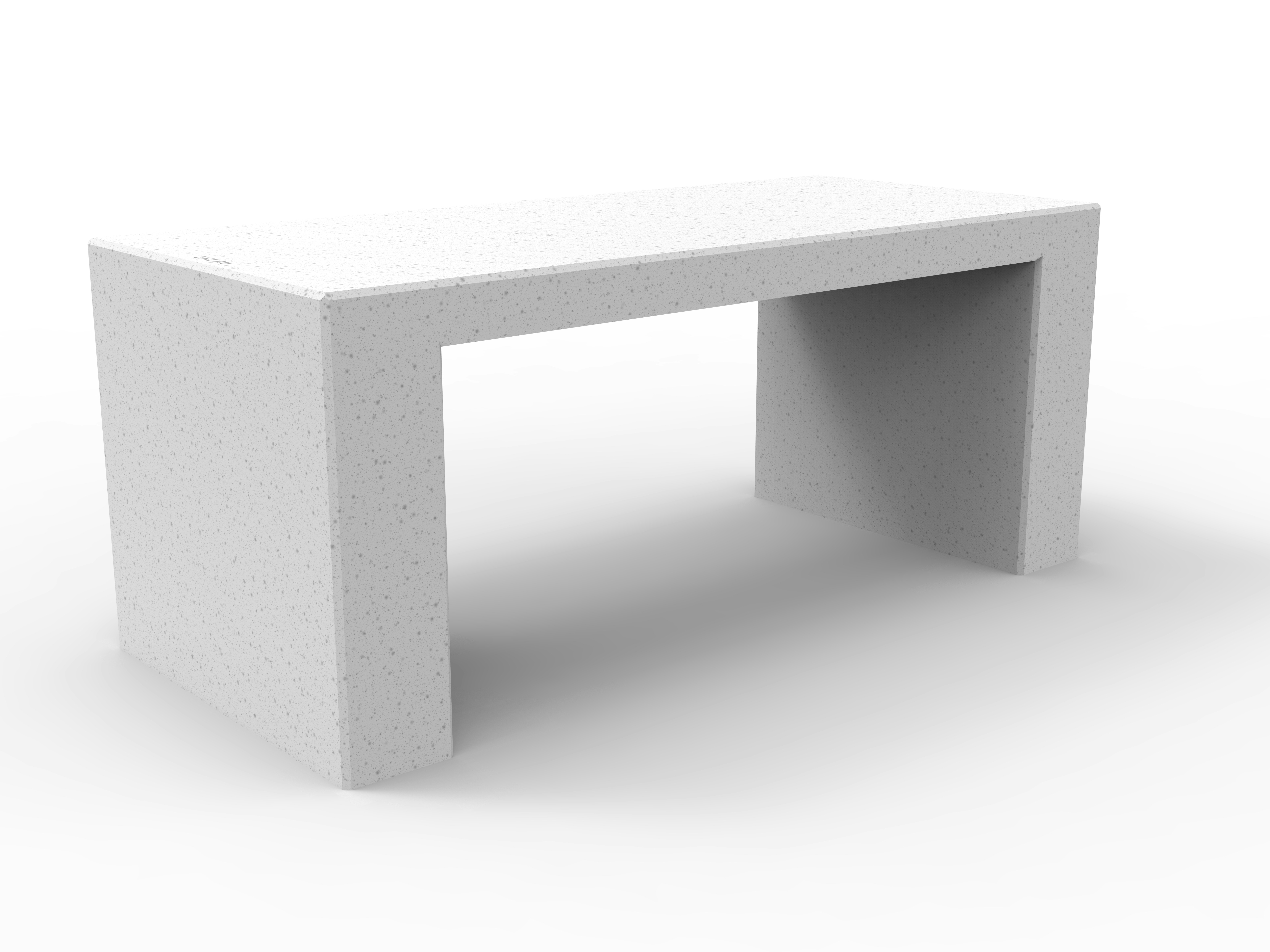 Tisch Urbano Cubo Beton weiß Produktbild