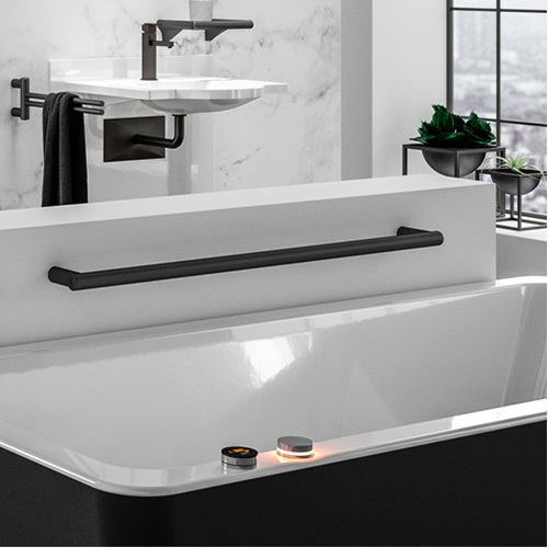 Haltegriff gerade HG-R-600 schwarz matt Produktbild F1 S