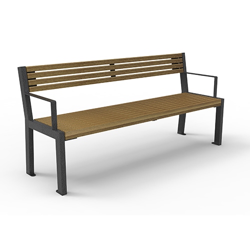 Bank Patio mit Rückenlehne und Armlehne Robinie Produktbild
