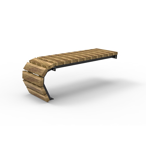 Anbauelement Olympia Luna Flow 2-sitzig Robinie Produktbild