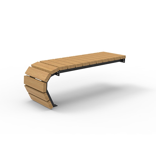 Anbauelement Olympia Luna Flow 2-sitzig Iroko Produktbild