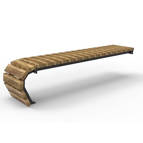 Anbauelement Olympia Luna Flow 3-sitzig Robinie Produktbild