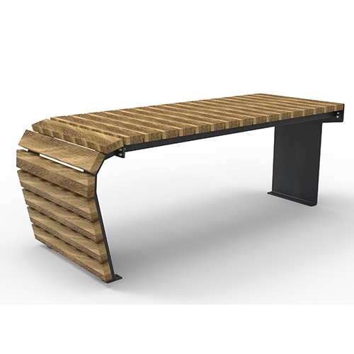 Tisch Olympia Luna Flow einseitig Robinie Produktbild