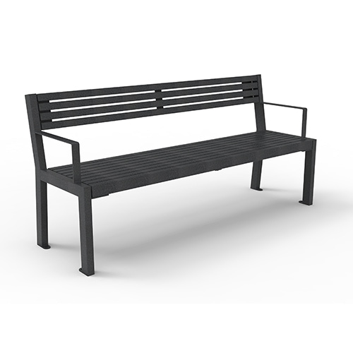 Bank Patio mit Rückenlehne und Armlehne Rohr Produktbild