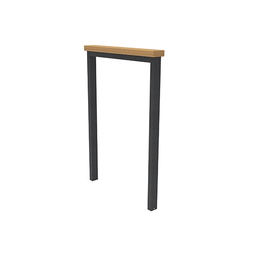 Anlehnbügel Patio m. Auflage aus Iroko ortsfest Produktbild