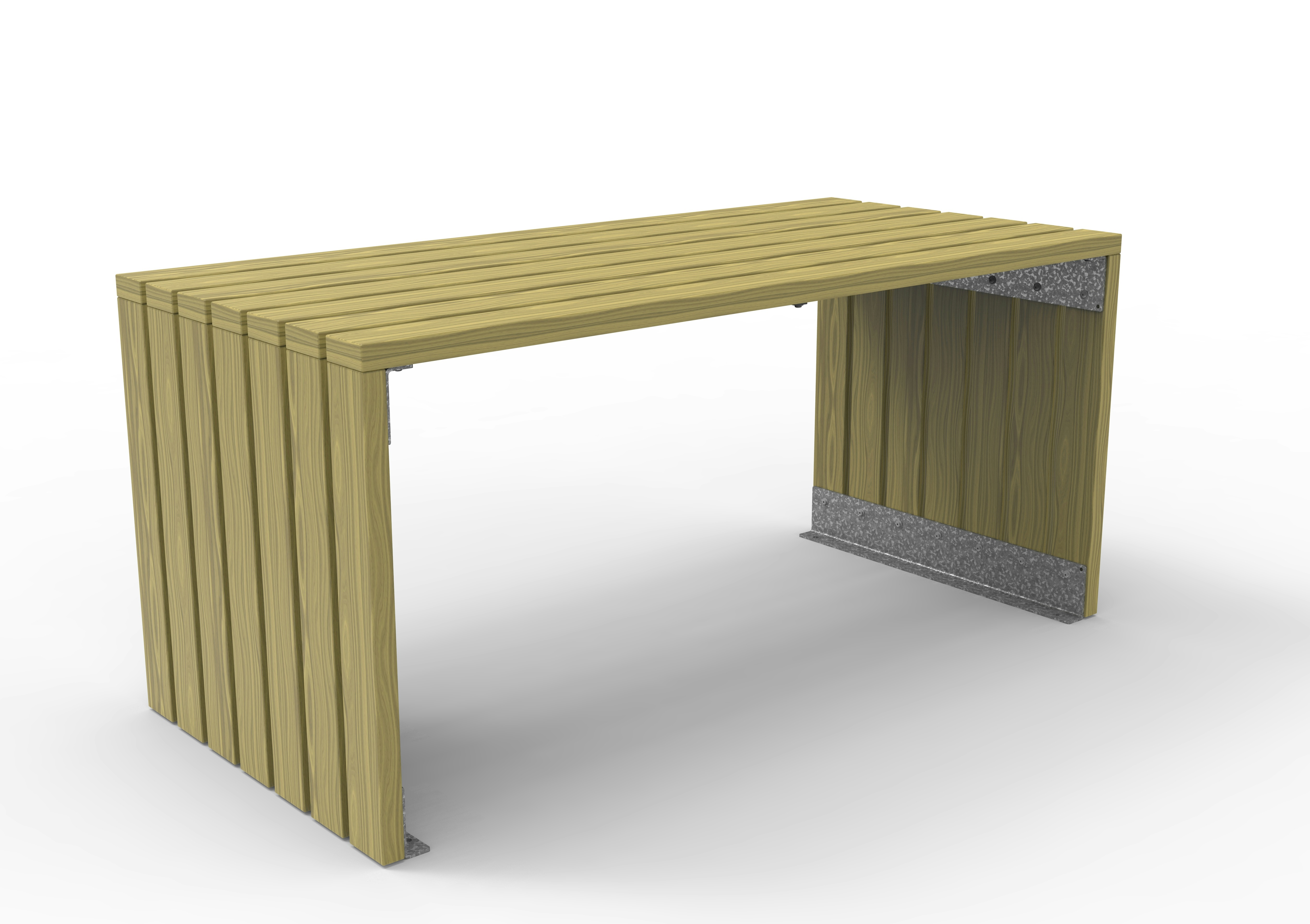 Tisch Linea mit Robinienbelattung Produktbild